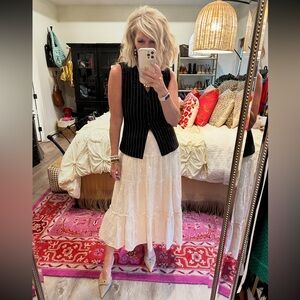 Black Pinstripe Vest